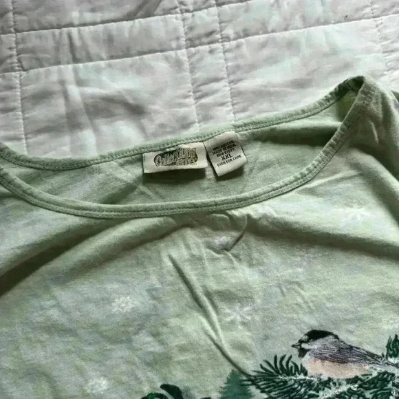 Y2k holiday pastel winter shirt women’s xxl collections etc birds snowflakes - Picture 6 of 8